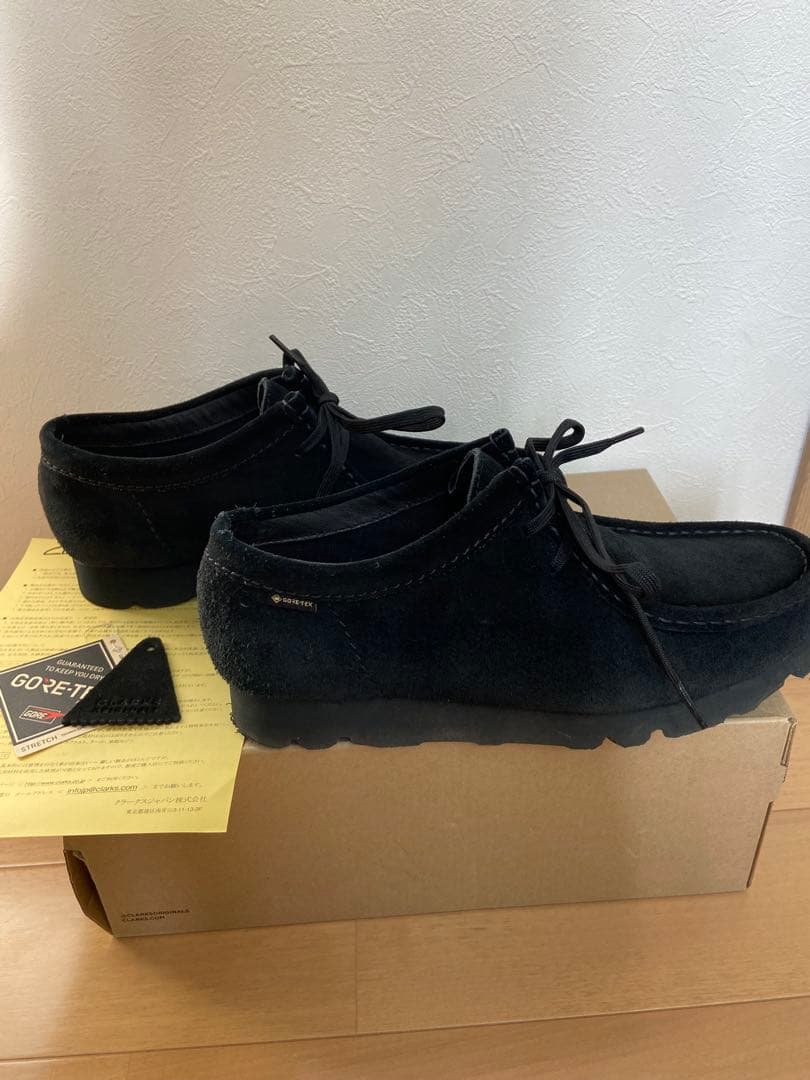 CLARKS ORIGINALS GORE-TEX ブラックワラビーUK７