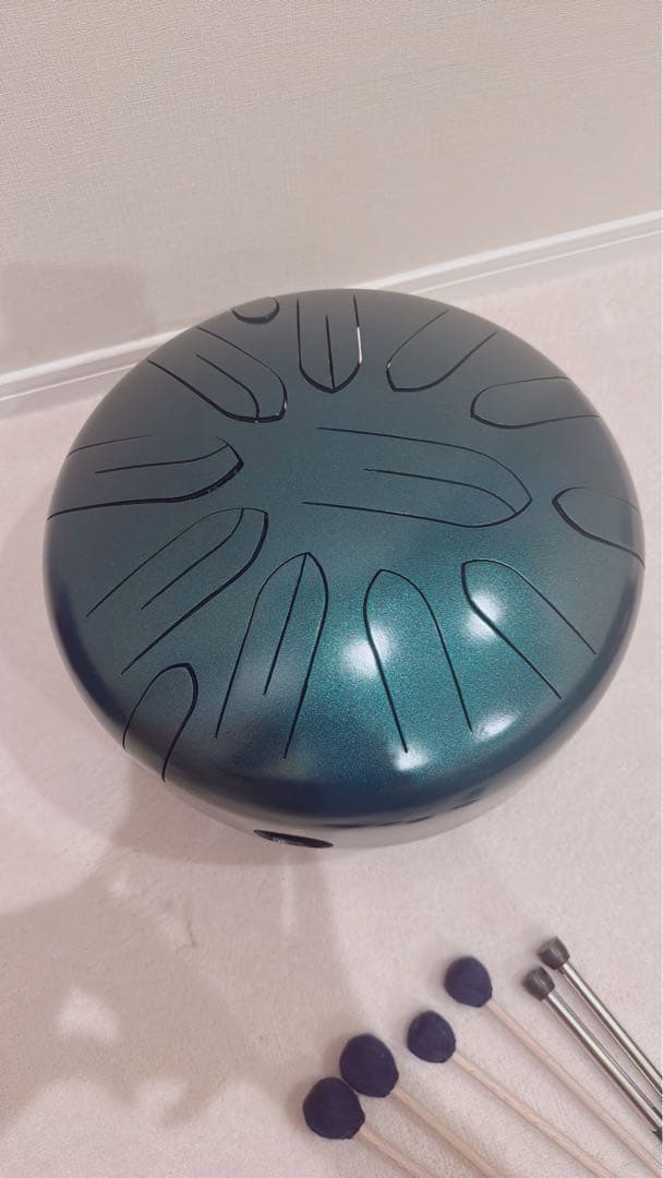 さざなみ楽器工房　さざなみドラム　伴奏用大型　凪緑キャリングケース付き　ほぼ新品