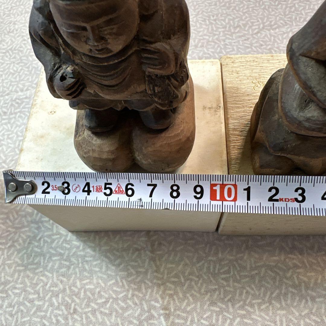恵比寿大黒　木彫2個おまとめ