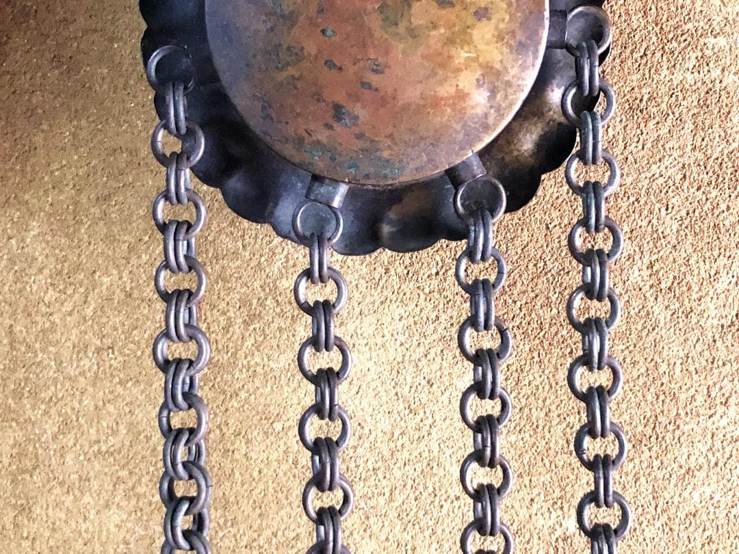 【 花角紋彫金連馬鈴 】　江戸時代　馬具装飾品