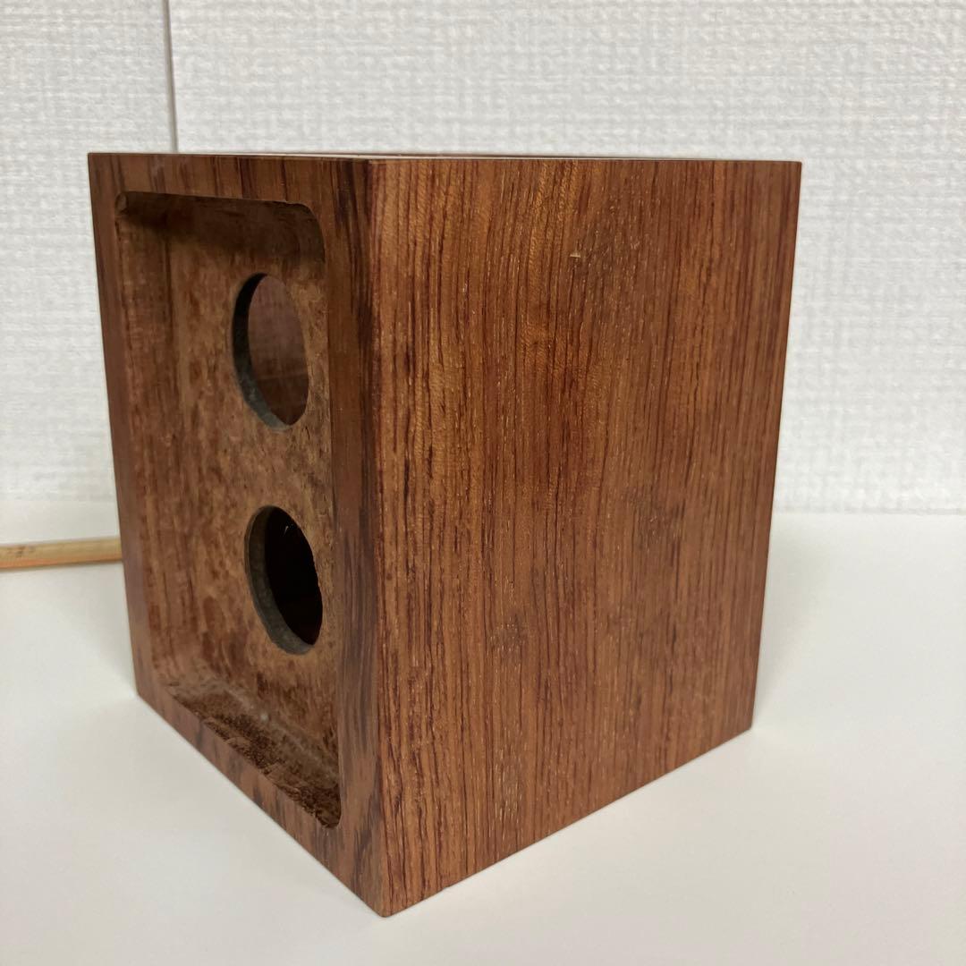 値下げ　銘木ブビンガ　ペンスタンド　 SEIKO デジタル電波時計