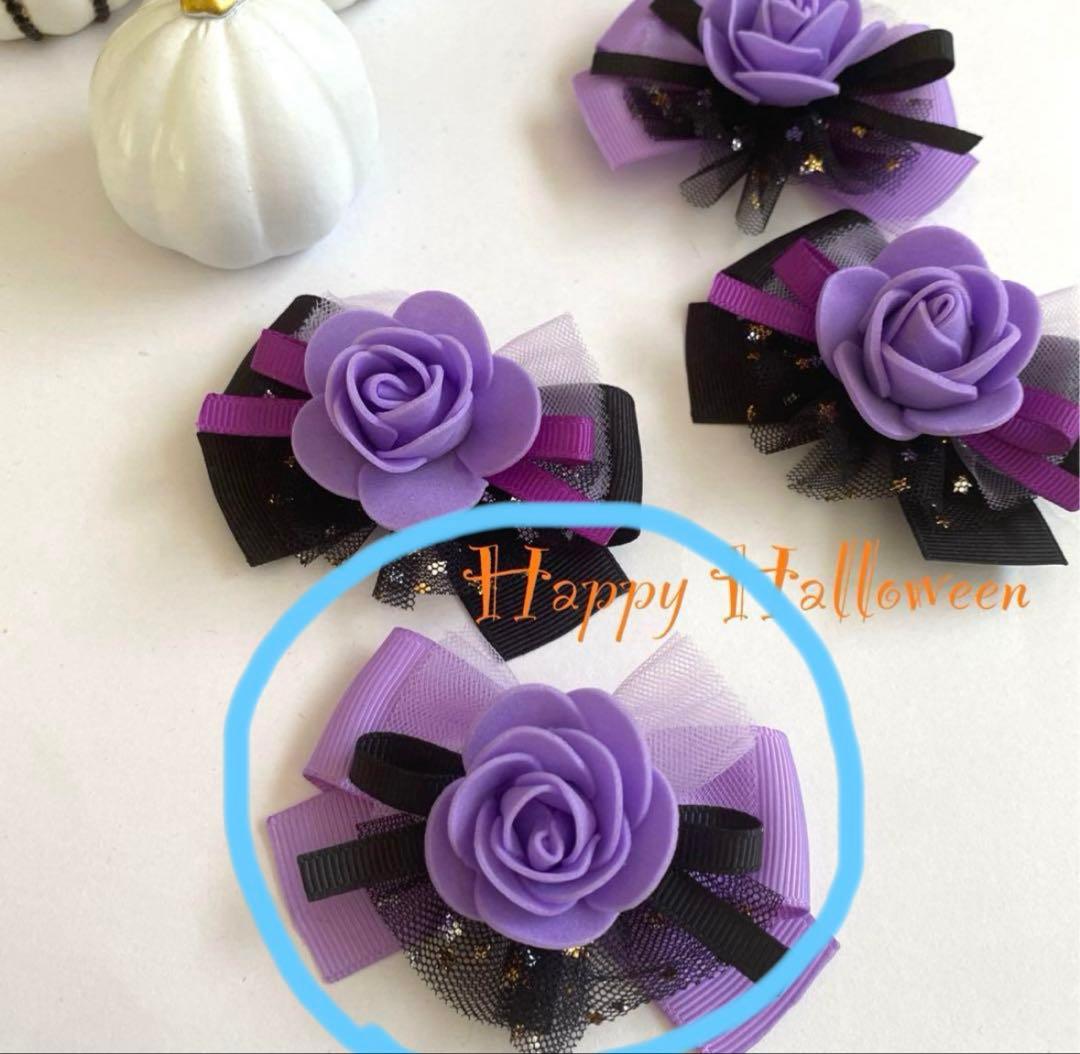 ダダブジ 様★ハロウィン★バラ2色トリミングリボンチョーカーNO1
