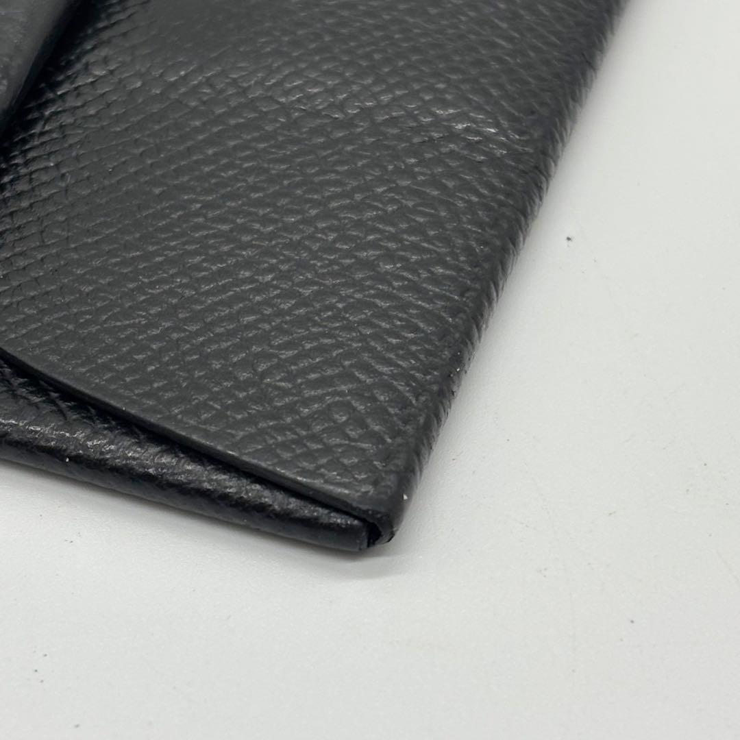 HERMES ケース バスティア レザー ヴォー エプソン ブラック