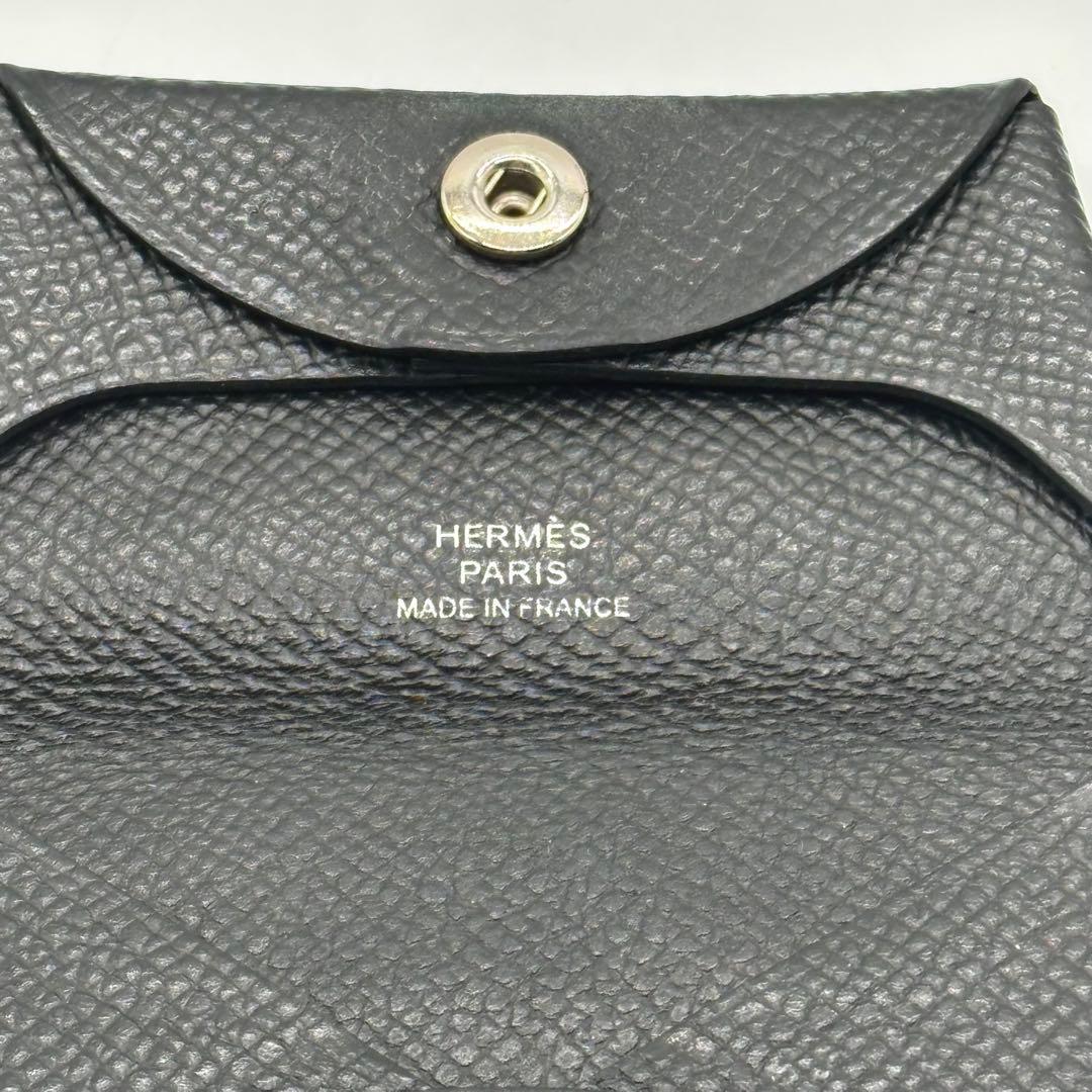 HERMES ケース バスティア レザー ヴォー エプソン ブラック