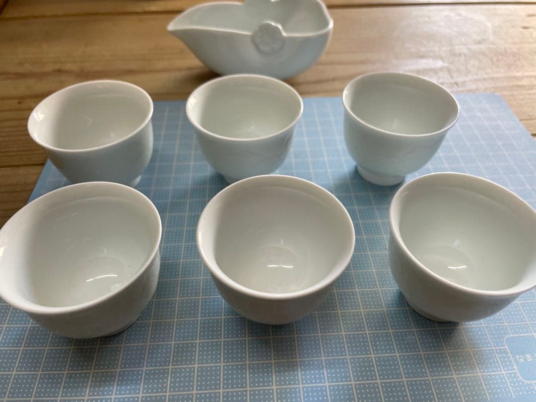 樋渡陶六　煎茶器【m1125 骨董品　茶道具　有田　白磁　茶道　茶器　レトロ 】