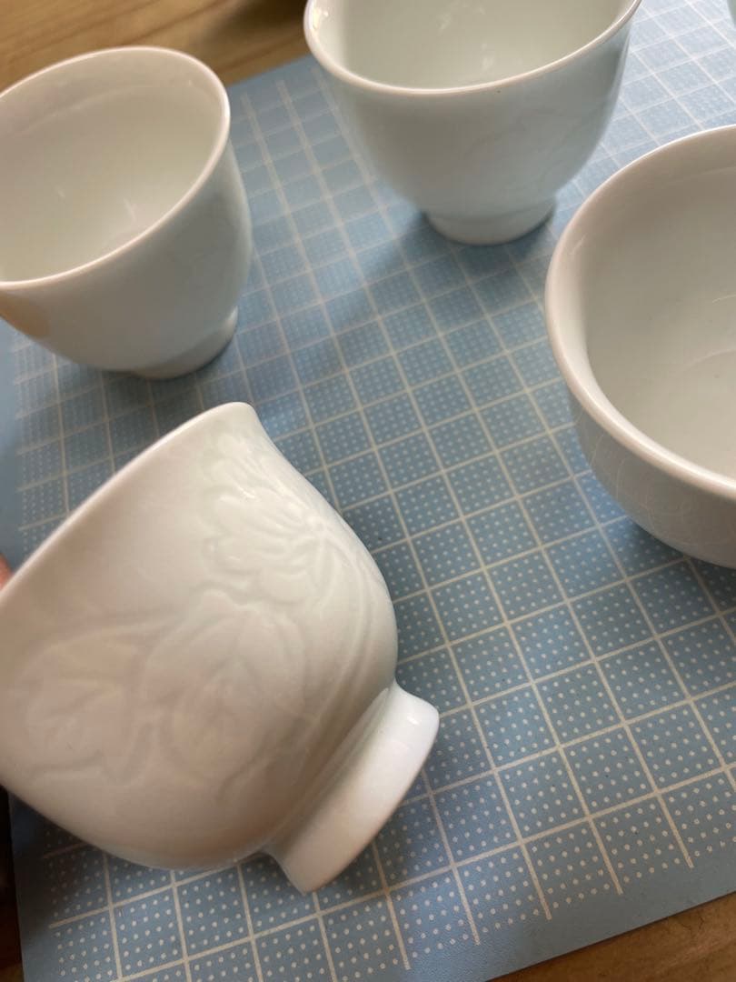 樋渡陶六　煎茶器【m1125 骨董品　茶道具　有田　白磁　茶道　茶器　レトロ 】