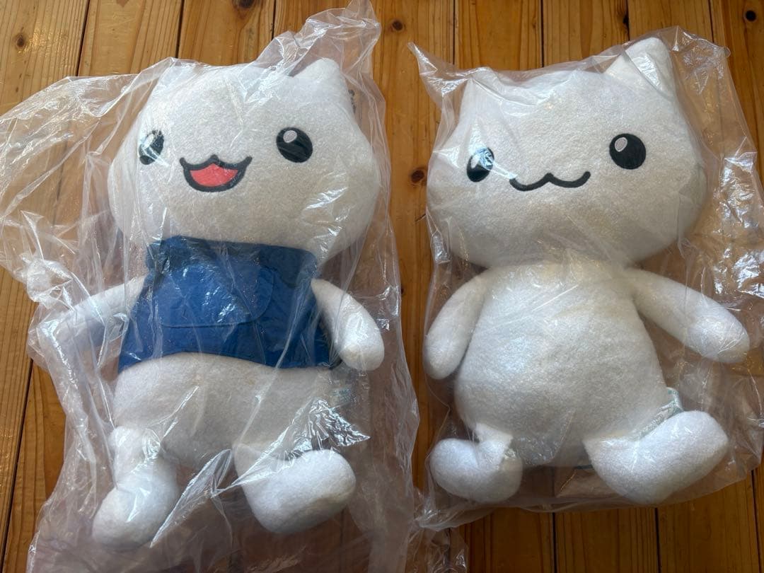 ほしの島のにゃんこ BIGぬいぐるみ 白猫 ネコ コロプラ 星の島　２体セット