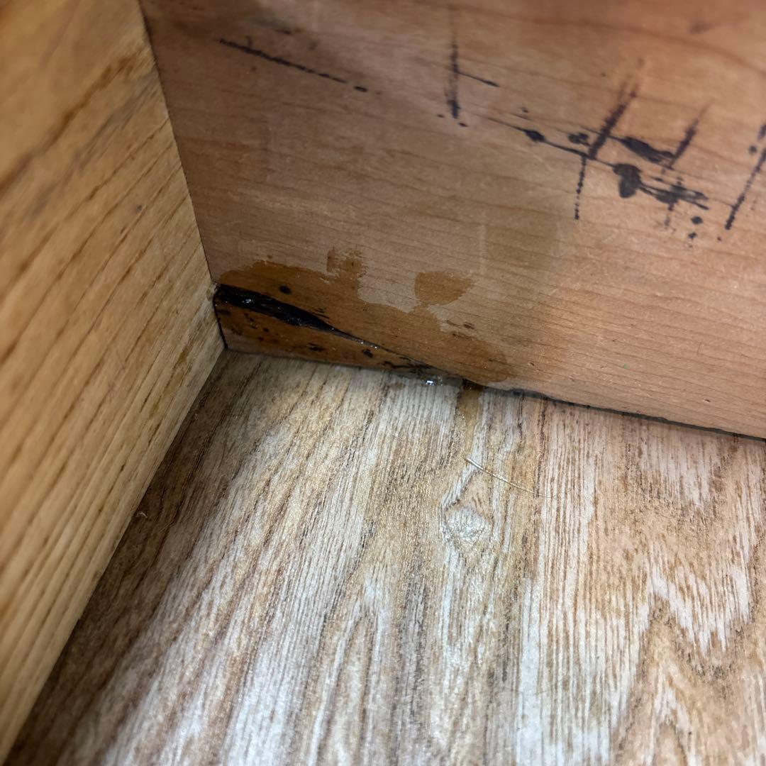 昭和レトロ｜無垢材の片袖机　アンティーク　デスク 木製　机　学習机