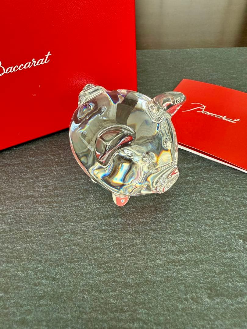 Baccarat クリスタル豚の置物