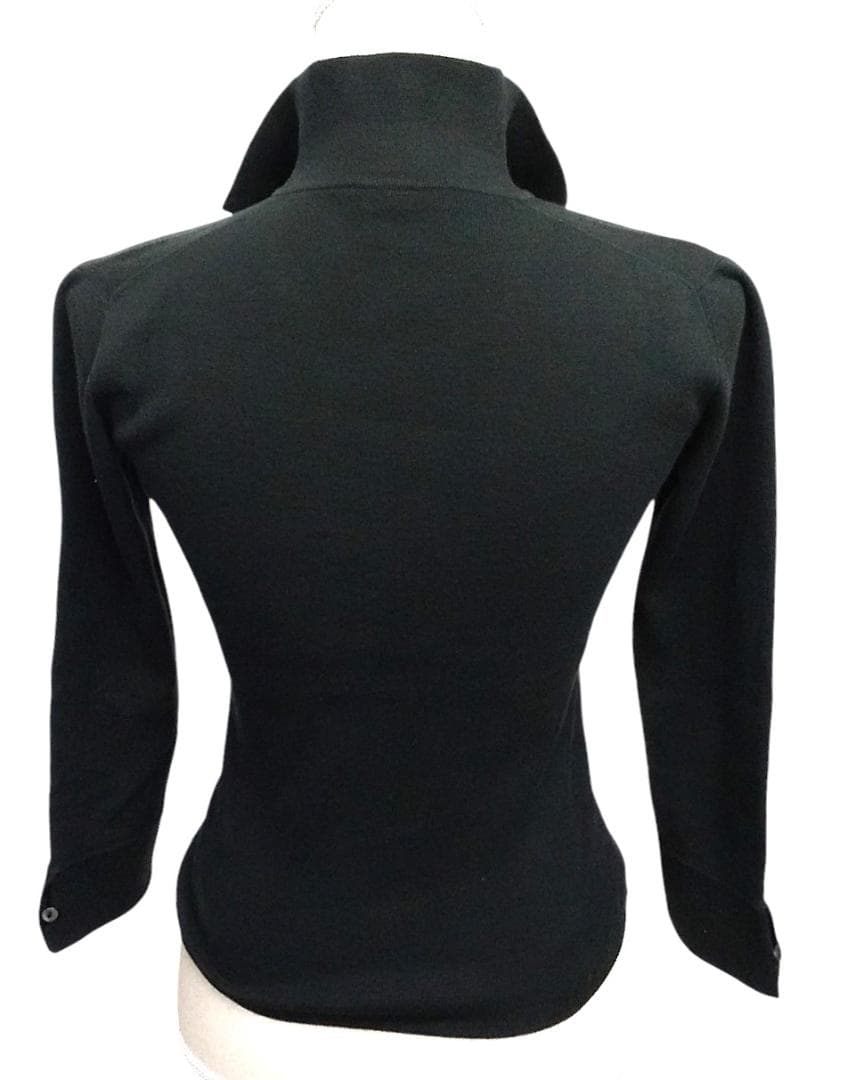 Loro piana　ロロピアーナ　七分袖　襟　トップス　ブラック