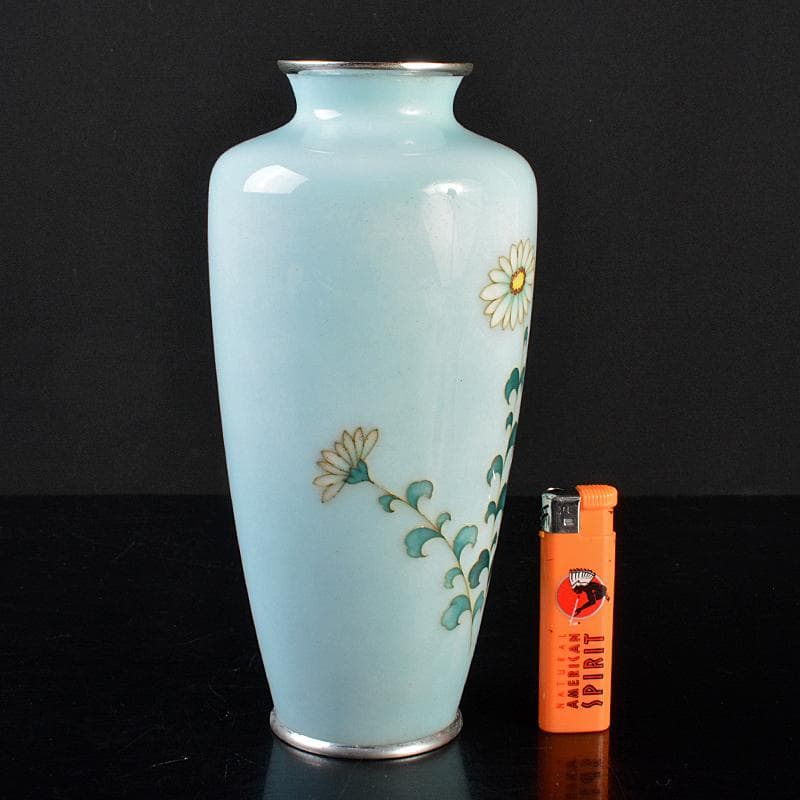 七宝焼　田村七宝工芸　花文瓶　M　R7526