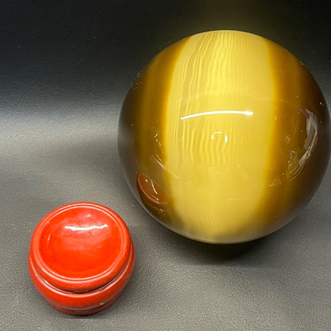 〇J⑥1059 キャッツアイ タイガーアイ 丸玉 パワーストーン 2点まとめ