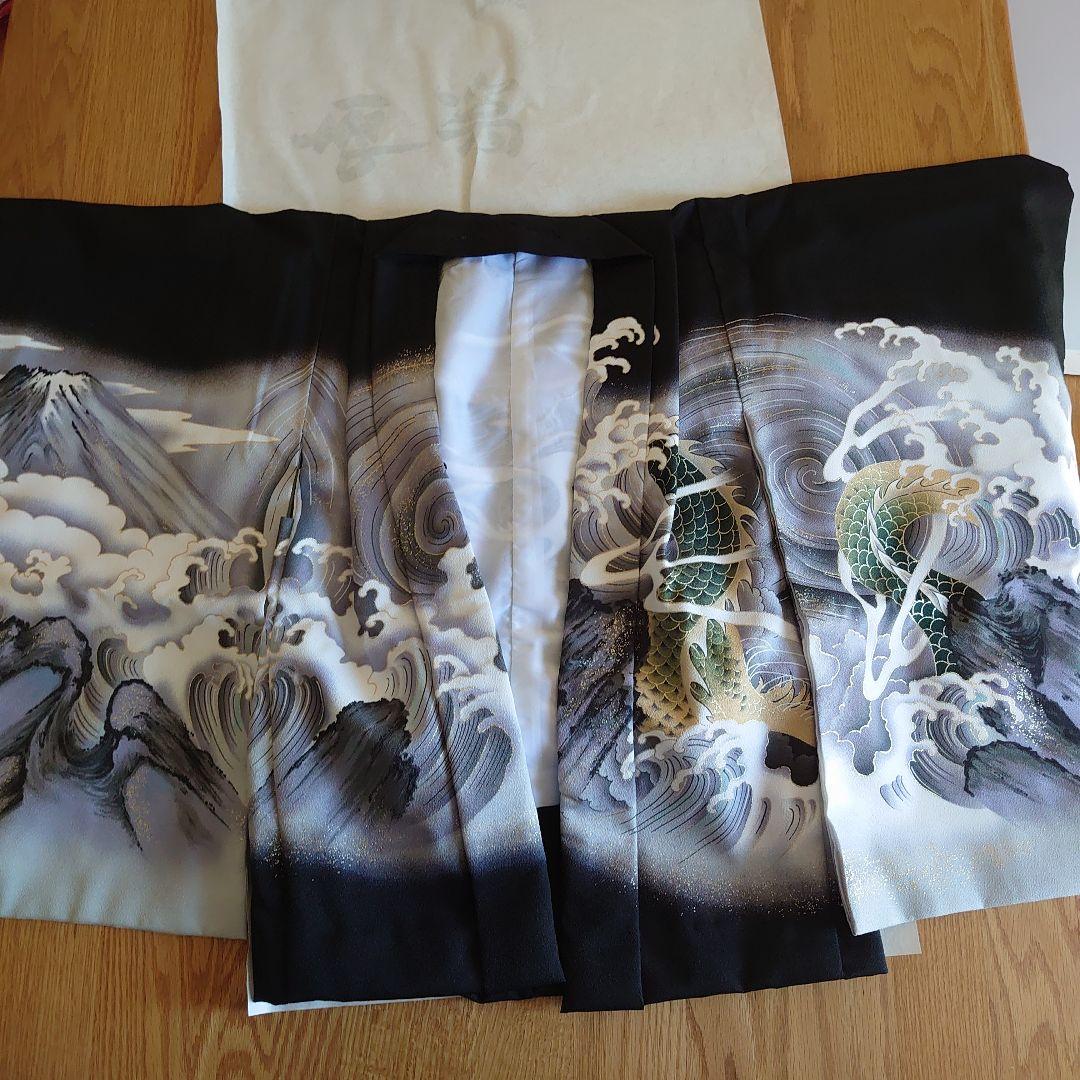 男の子用七五三用　龍デザイン着物セット