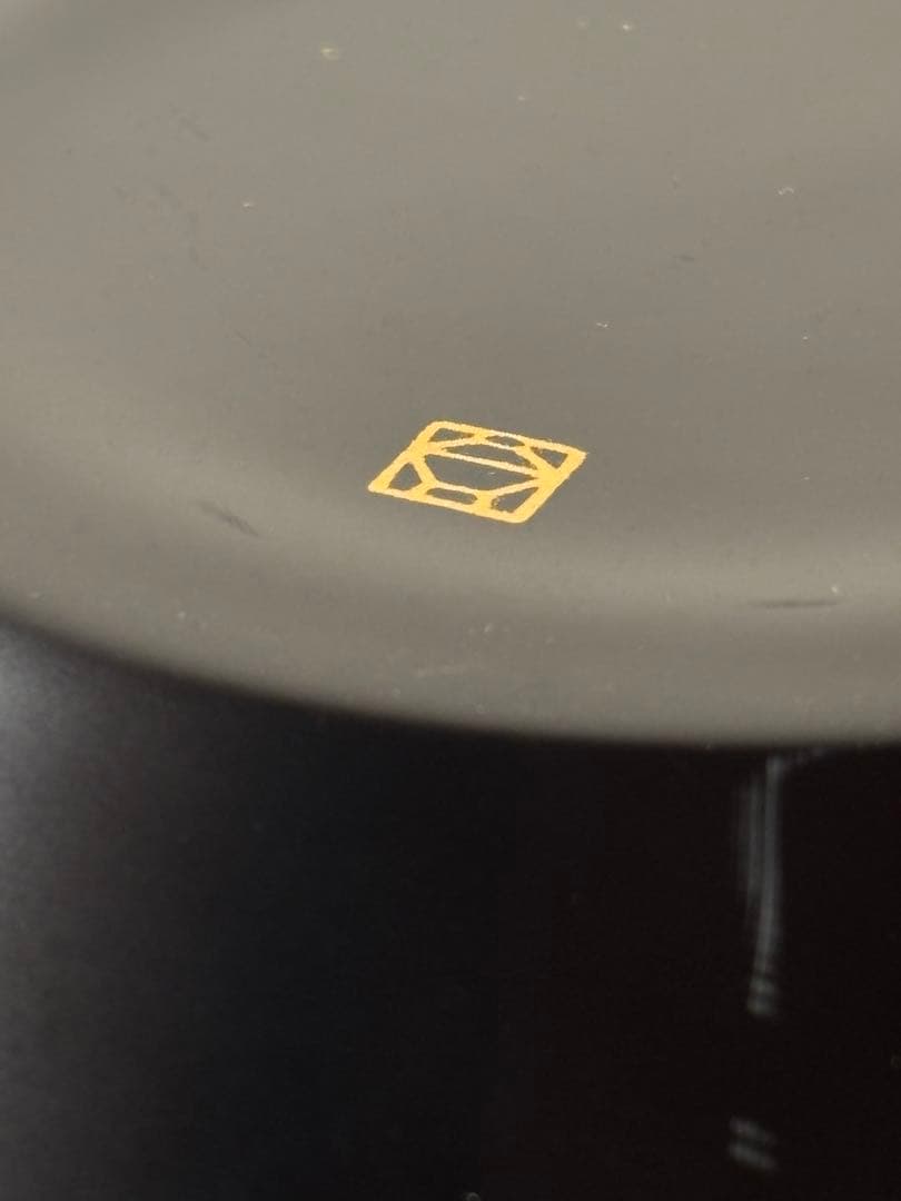 輪島塗漆器⭐︎黒と金のストライプ模様の大皿