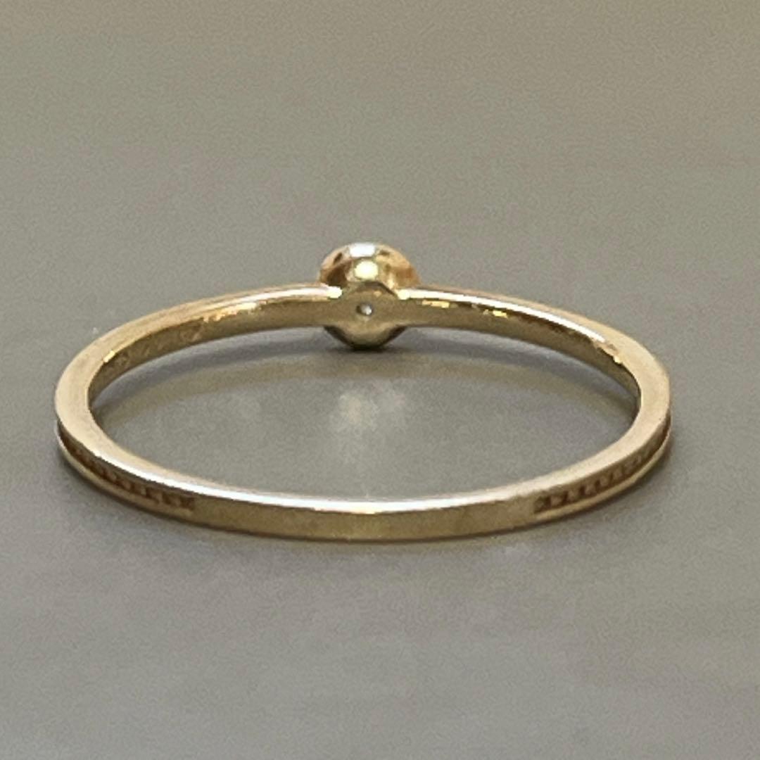 ete YG 10K 0.03ct ダイヤモンド 11号 リング　ミルグレイン