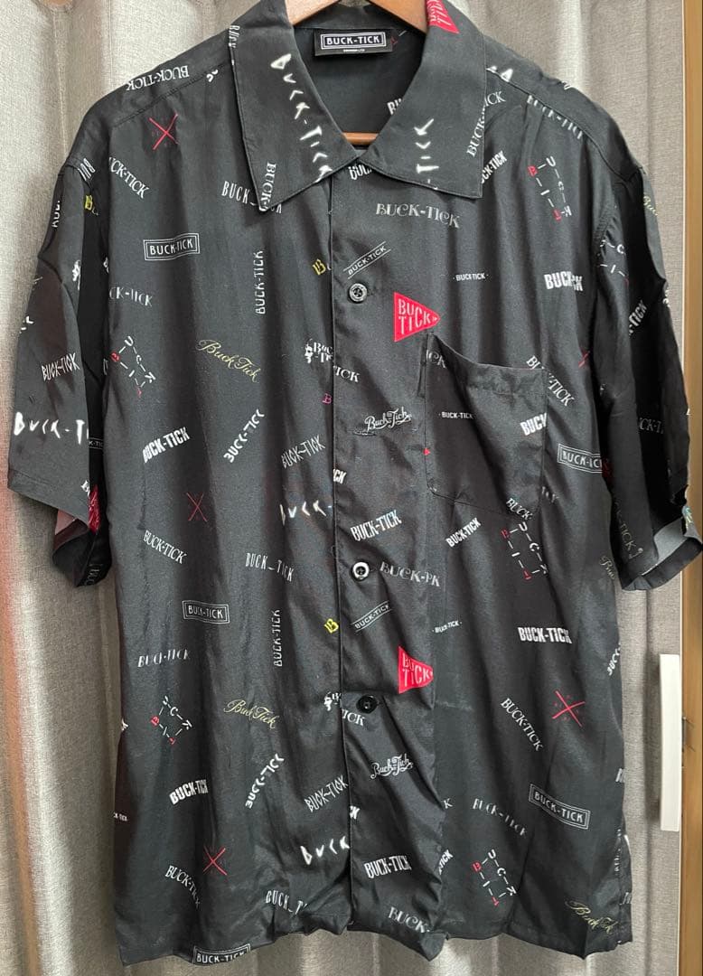BUCK-TICK 歴代ロゴ柄アロハ開襟シャツ　Ｌサイズ