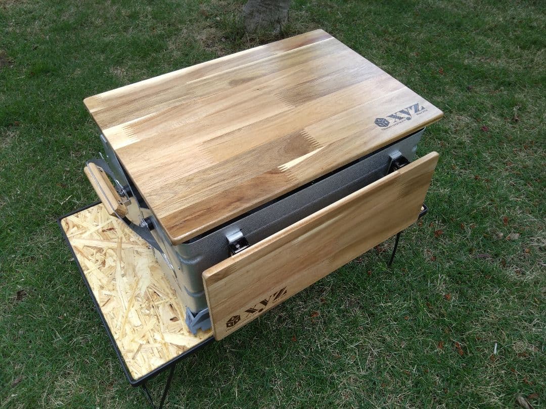 スノーピーク　シェルフコンテナ25用　スライド天板＆サイドテーブル＆サイドバー