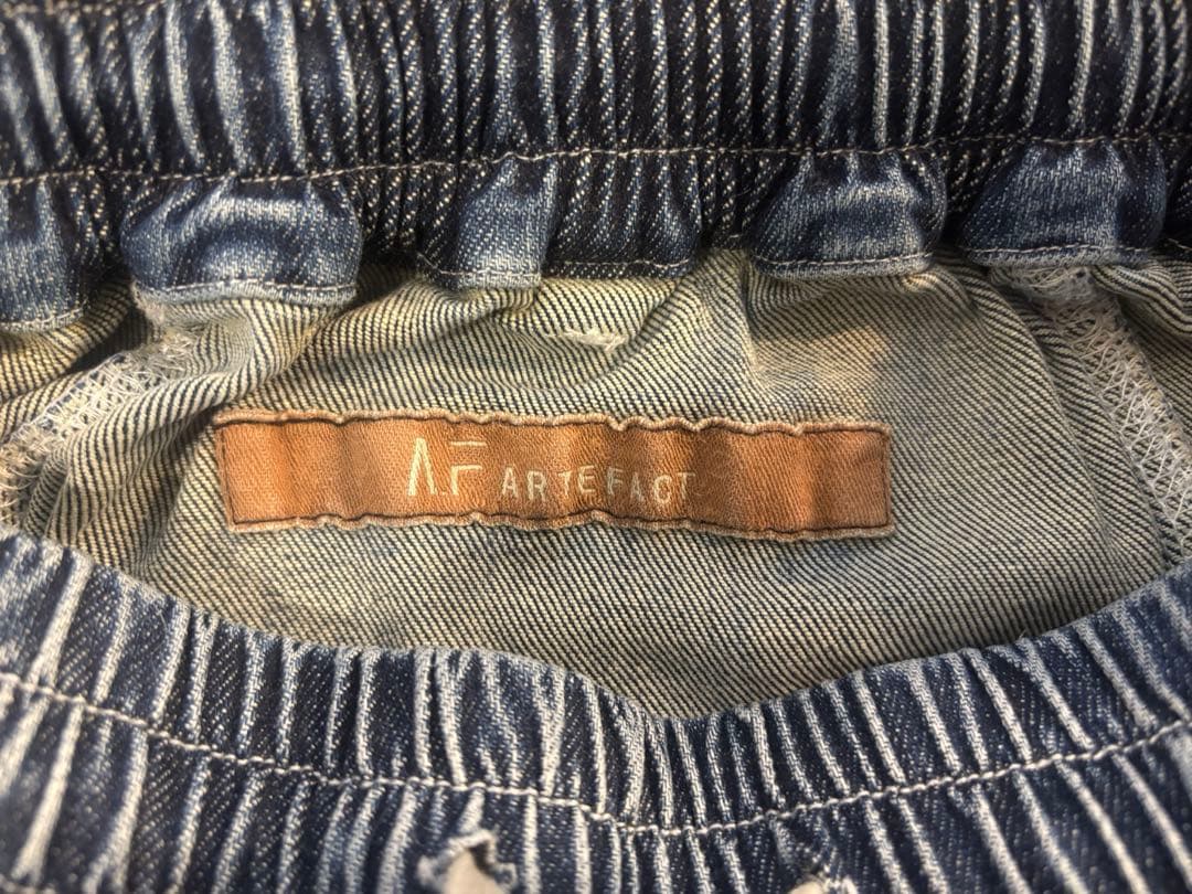 エーエフアーティファクト/A.F ARTEFACTデニム サルエルパンツ ブルー
