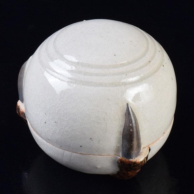 茶道具　楽山窯　清水楽山造　玉取竜　香合　共布共箱　C　R9023