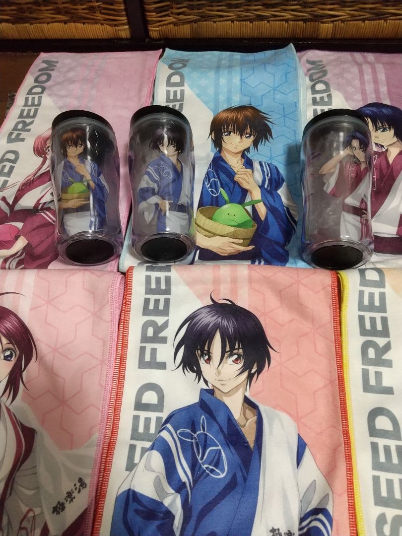 ガンダム SEED 極楽湯 コースター タオル タンブラー セット