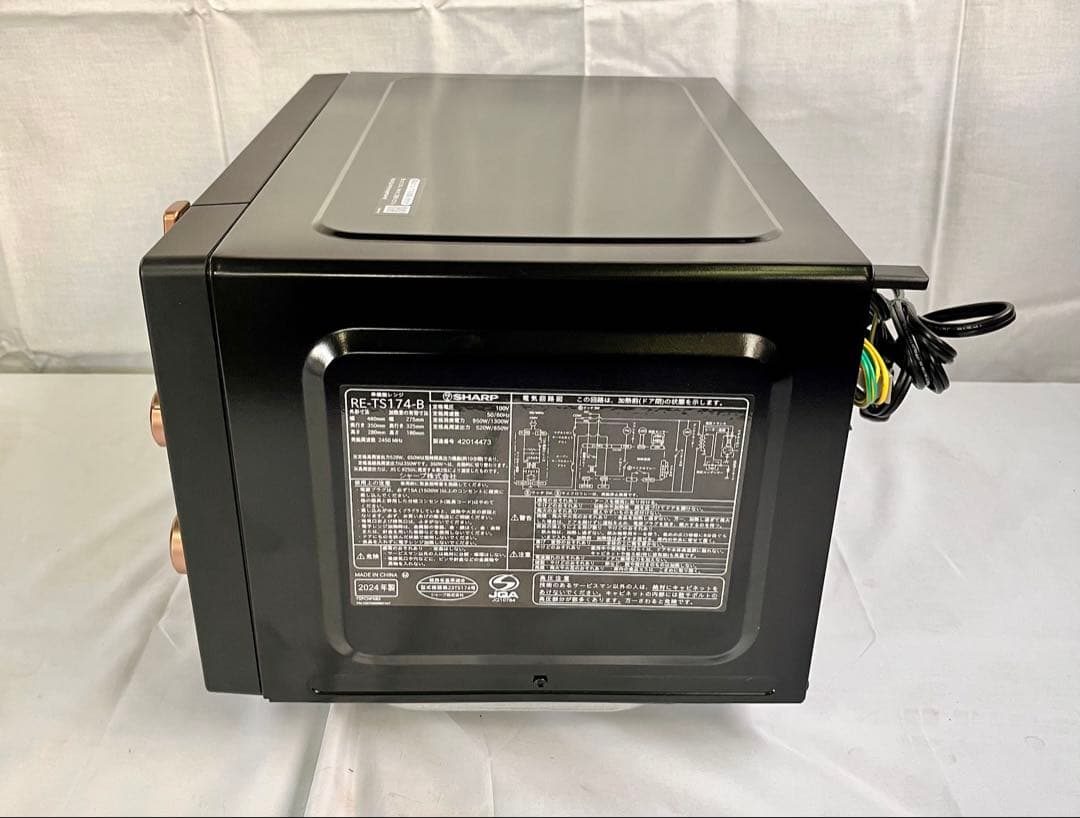 ②24年製　SHARP 単機能電子レンジ RE-TS174-B フラットタイプ