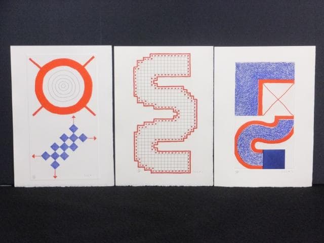 現代美術　菅井汲　直筆サイン『BLEU・S・SOLEIL』エッチング 0723S