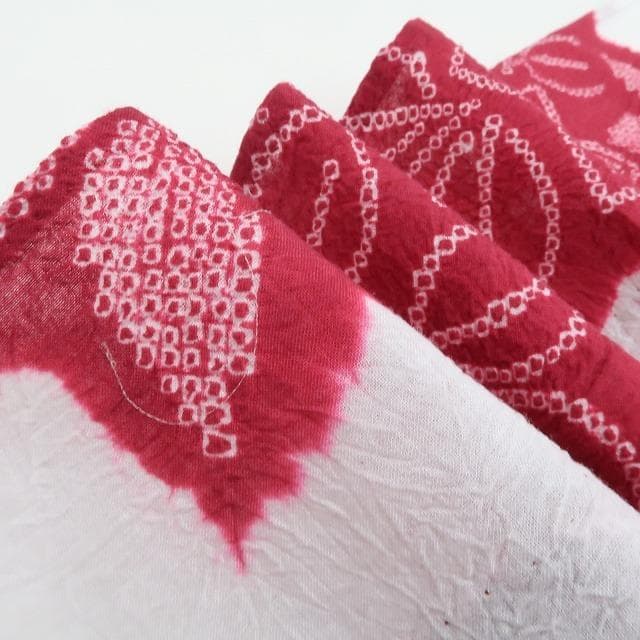 新品 有松鳴海絞り クレマチス 夏着物 綿 仕付け糸付 高級浴衣 6055