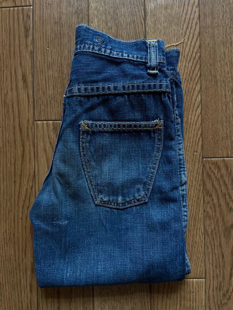 50s vintage デニム　ペインターパンツ　股リベ　大戦　キッズ　スタッズ