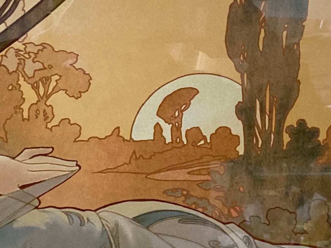 真作/ミュシャ[夜明け]シルクスクリーン(71/300)サインed有り/新品額装