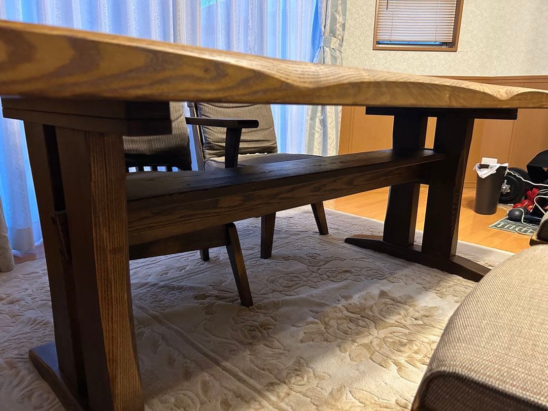 引き取り限定★大塚家具★タモ材★ダイニングテーブル＋椅子5脚セット