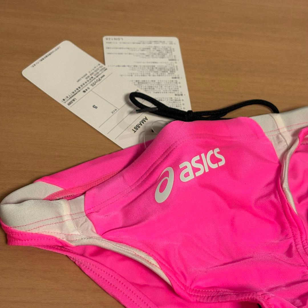 【新品】asics AMA88T 競パン ピンク/白 ハイドロCD 競泳水着