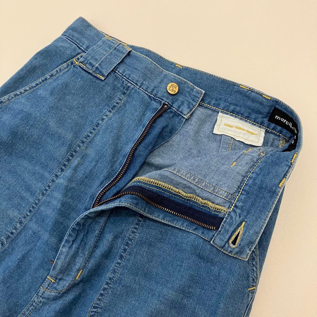Lee mercibeaucoup メルシーボークー サロペット風サルエルデニム