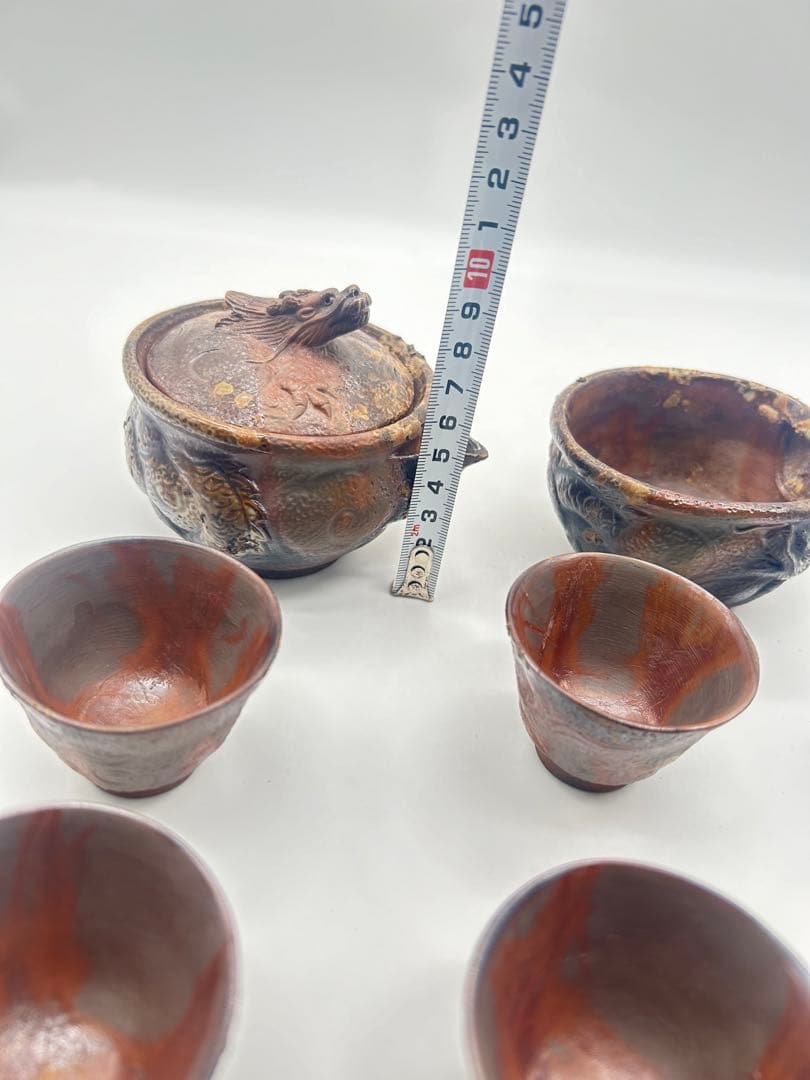 茶道具セット 宝瓶 茶碗7個と急須 身在名