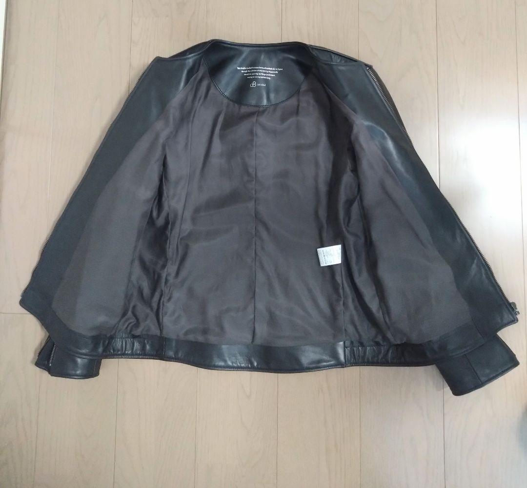 美品 Johnbull ノーカラー レザージャケット　Ｓ