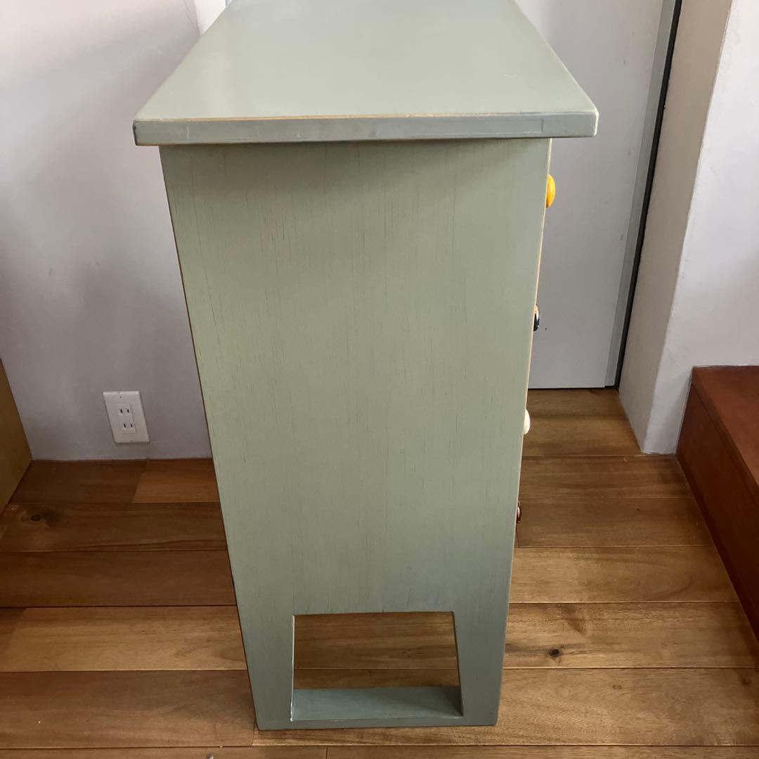 カラフルな木製チェスト 4段引き出し