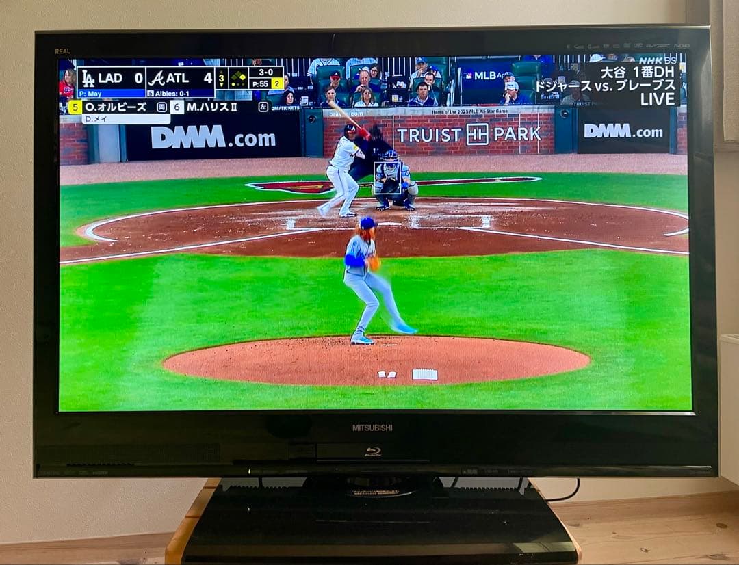 ほぼ未使用　画面回転、HDD•DVD•BR録画再生三菱ダイヤトーン液晶テレビ40