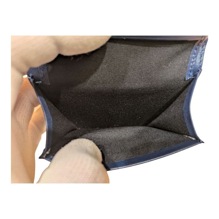 【新品未使用】ポールスミス　二つ折り　クロコ型押し　財布　ネイビー