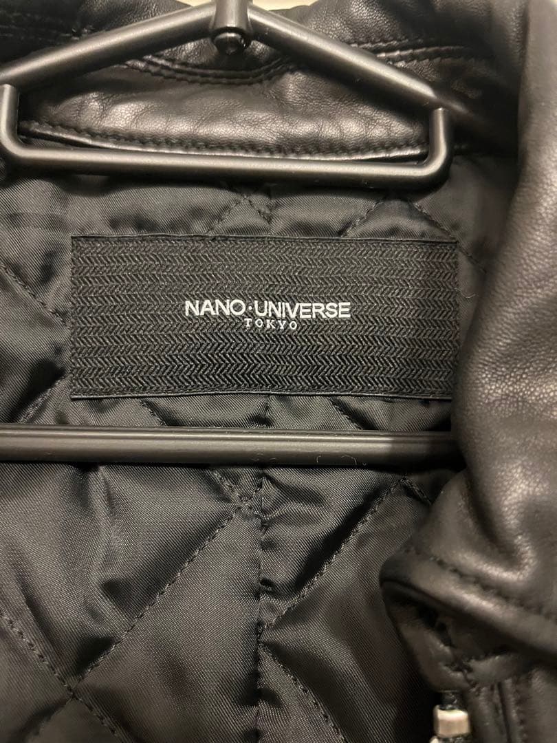 NANO UNIVERSE ブラックレザージャケット