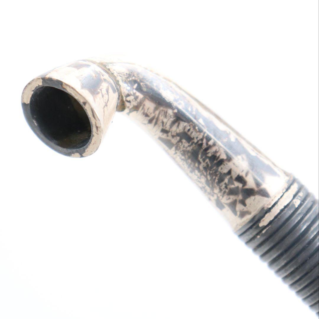 田中野夫 金工師 木村清五郎作 南鐐煙管 一双 純銀刻印　C700　NT7