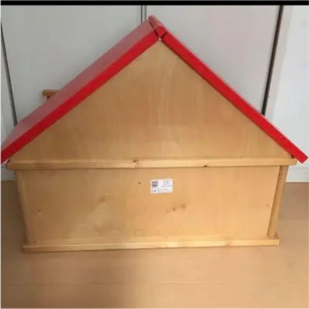 バウアー社 赤い屋根の木製ドールハウス 人形の家