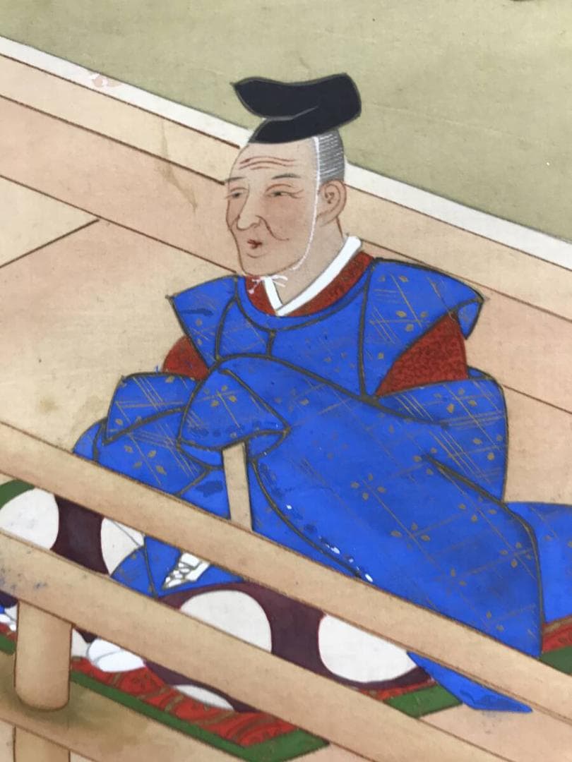 作者不詳/六歌仙図/平安初期の和歌の名人/極彩色/掛軸/名家伝来AH-574