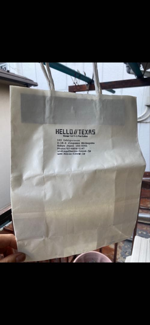 HELLO//TEXAS ホワイト紙袋 中型