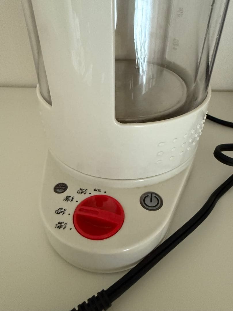 ボダム電気ケトル　ガラスケトル白