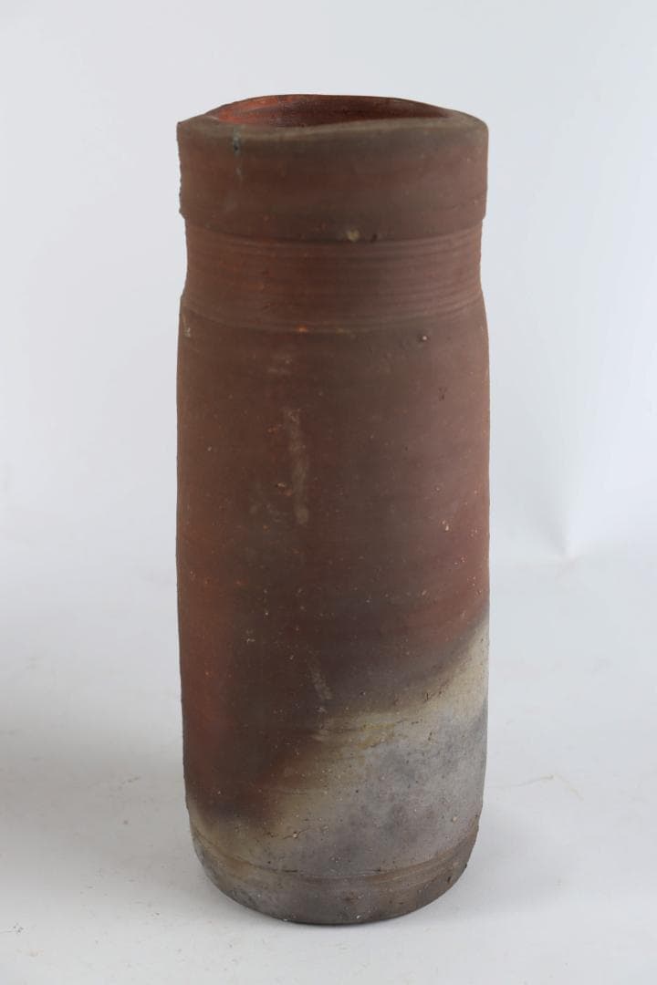 備前 人間国宝 藤原雄 花入 共箱