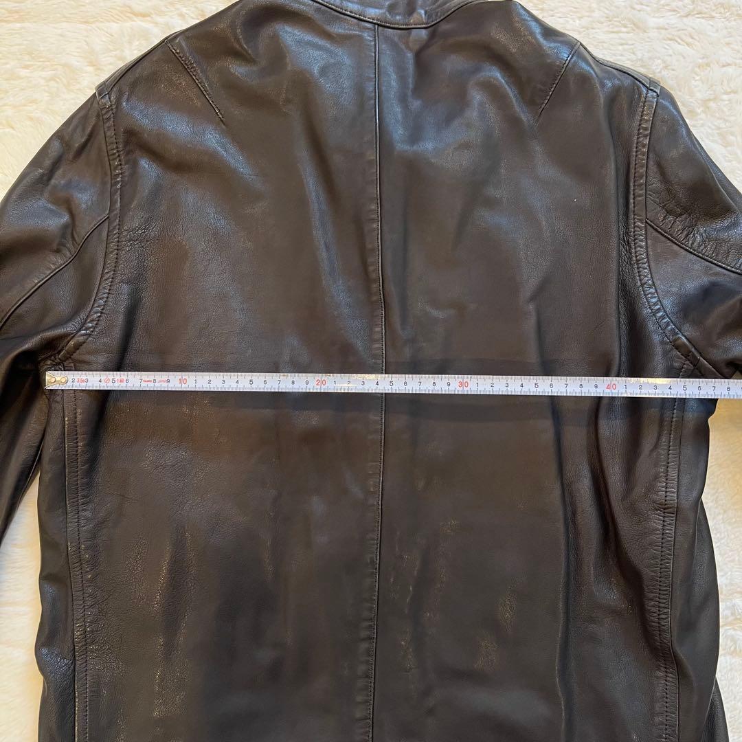 ￼良品✨BLUE WORK　ラムレザー　シングル　ライダース　黒　M