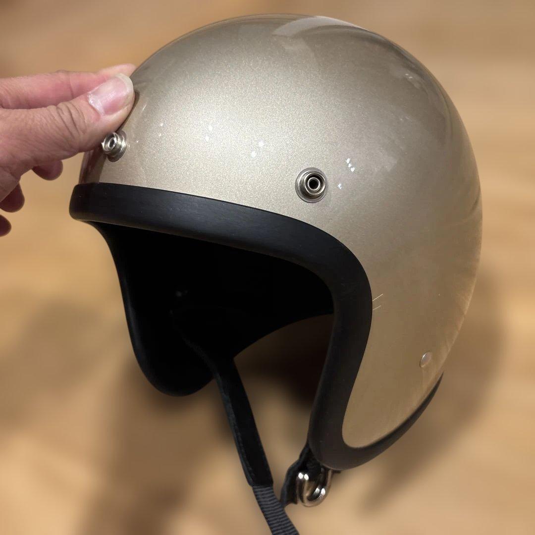 オーシャンビートルLACジェットヘルヘルメットゴールドバイク