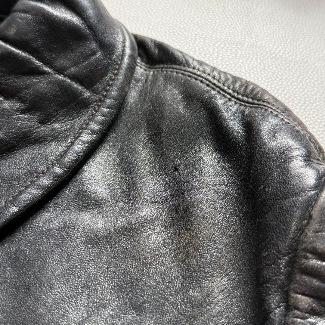 40s 50s モーターサイクルジャケット コの字留めWICOジップ