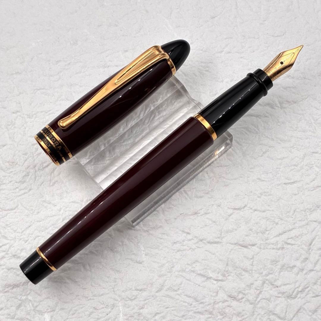 アウロラ 万年筆 イプシロン レッド 細字 F