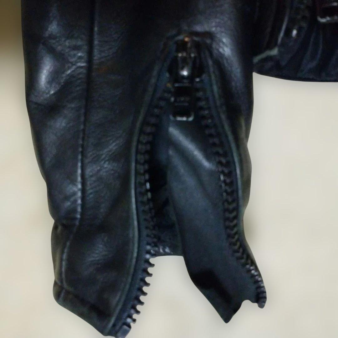 FIRSTGEAR 黒 レザーシングルライダースジャケット