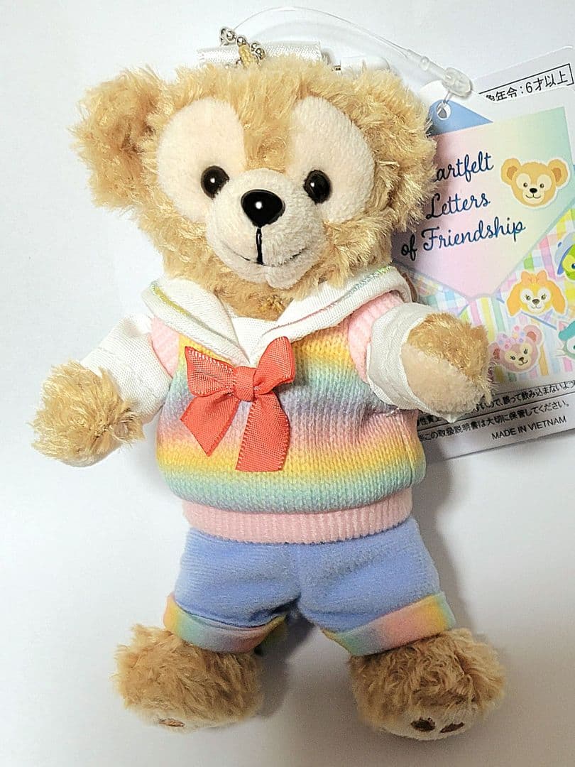 ぬいぐるみバッジ　７種　ダッフィーのハートフェルトレターズオブフレンドシップ